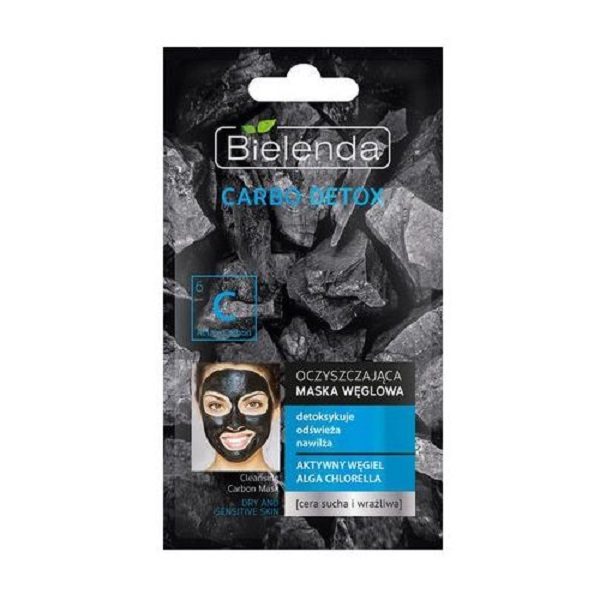 Bielenda Carbo Detox oczyszczająca maska węglowa dla cery suchej i wrażliwej 8g